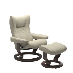 Stressless® Wing (L) Classic chair with footstool